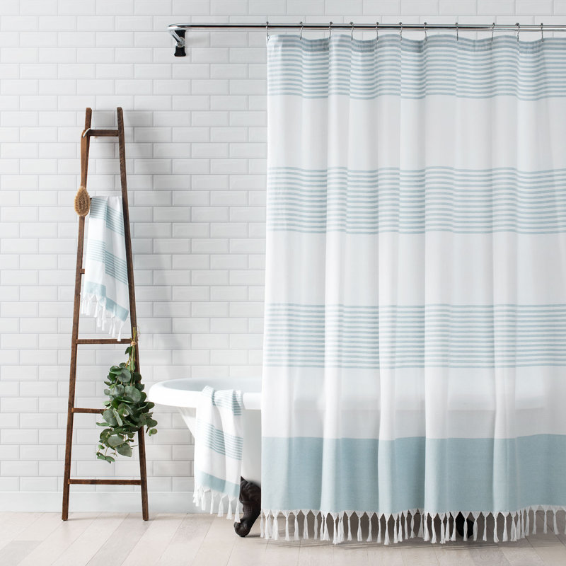 Rideau de douche Chinon, Bleu spa