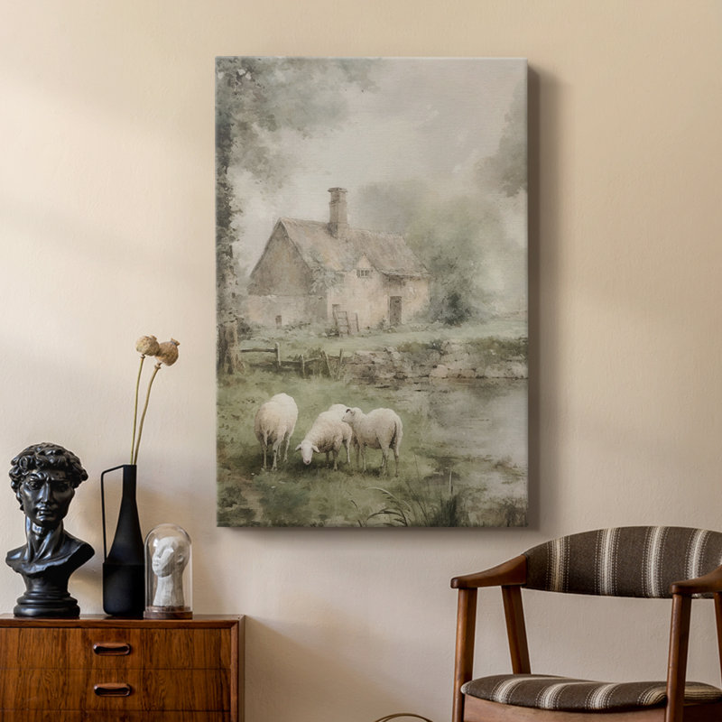 Paysage rétro Lxxxv - galerie Cavas sur mesure, H 48 po x l 32 po