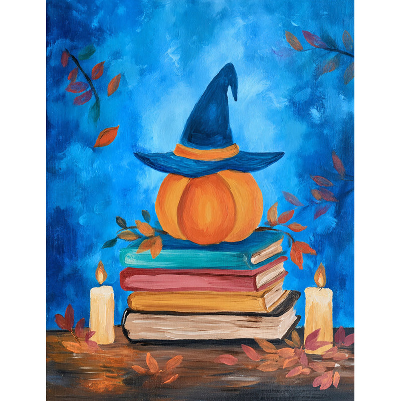 «Pumpkin Witch Hat» et art mural sur toile tendue, H 24 po x l 20 po