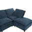 4 modulaires avec coussins et rangement à deux couches - Avantage double couche bleu foncé-13495164