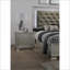 Table de chevet à deux tiroirs Modern Glam Champagne