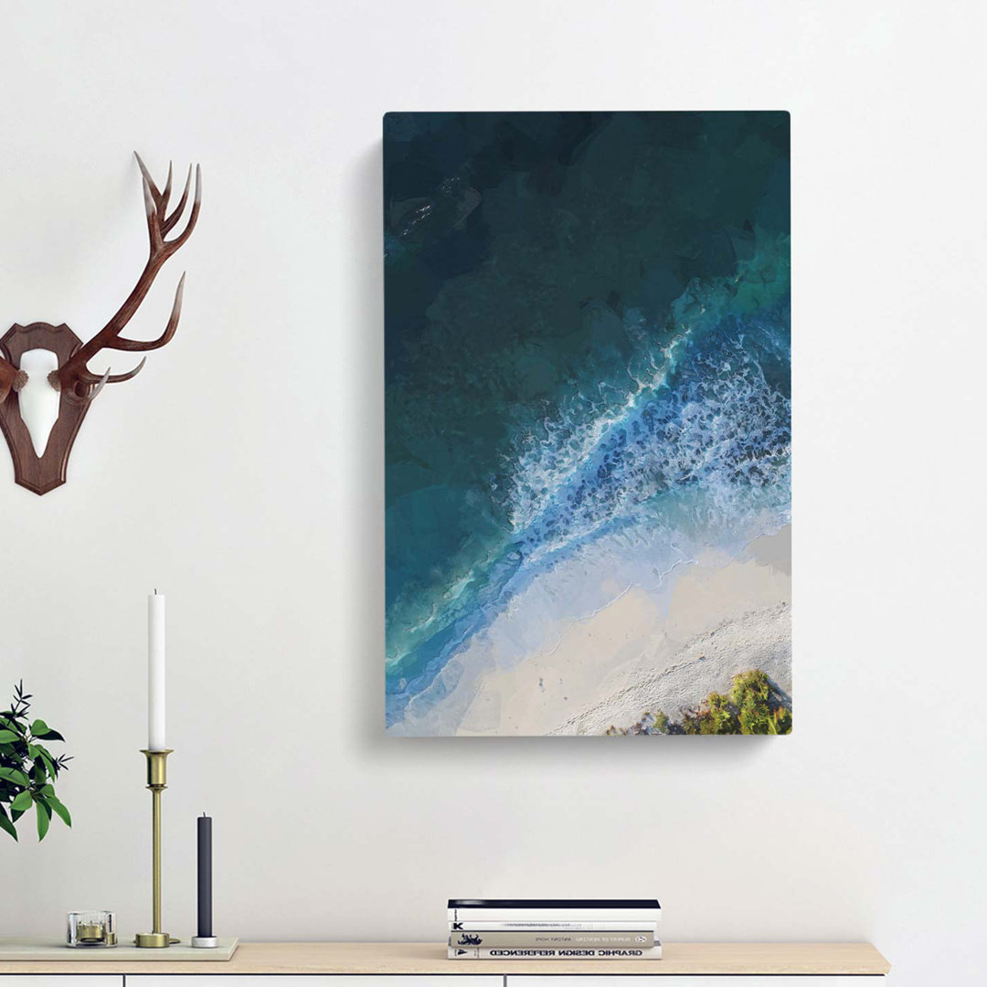 High Above The Maldives In Abstract - Wrapped Canvas