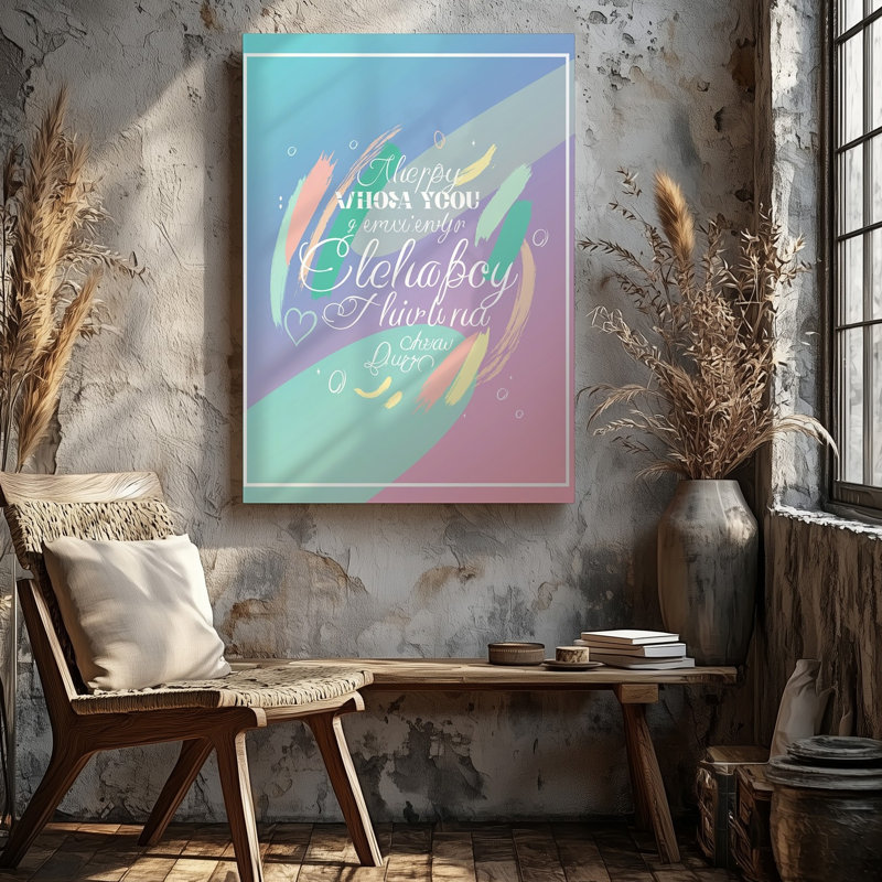 Toile, création d'une œuvre d'art numérique sereine et édifiante avec un doux art mural, palette de couleurs pastel