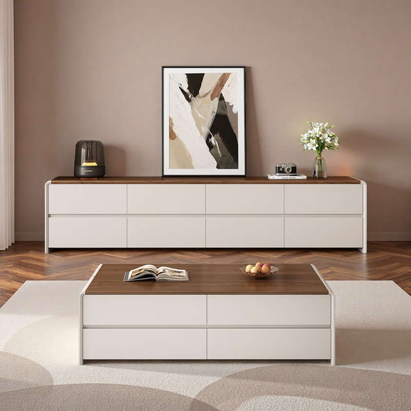 Ensemble de meuble télé et table basse Modern, Brun