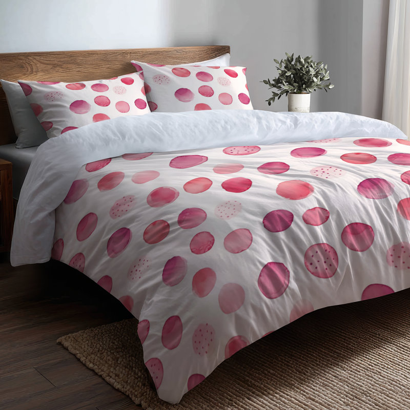 Pink Sparkle Dots I Bedding, King Comforter + 3 Additional Pieces