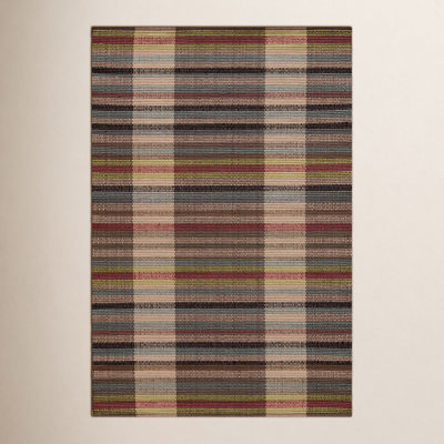 Swedish Striped Area Rug in Blue