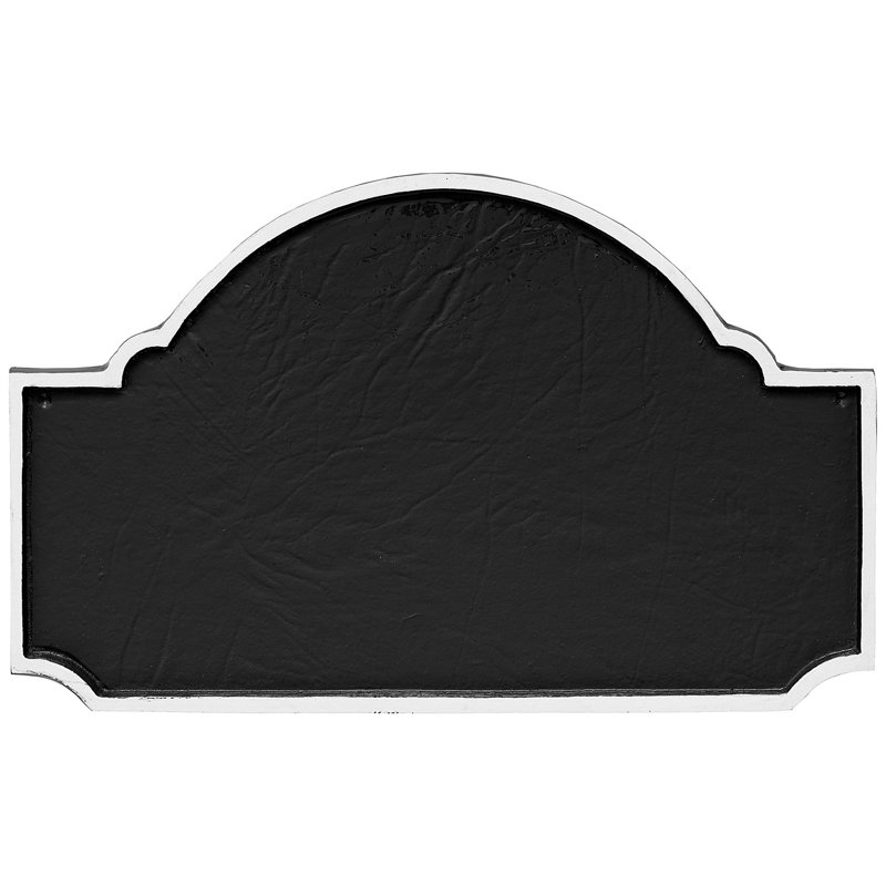 Plaque d’adresse murale sur 2 lignes fitzgerald, Noir / Blanc, Oui