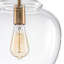 Luminaire suspendu simple en verre transparent 1 lumière Kazal-1088764127