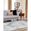 Tapis gris / bleu marine / taupe en polyester tissé à la machine Massie-993444763