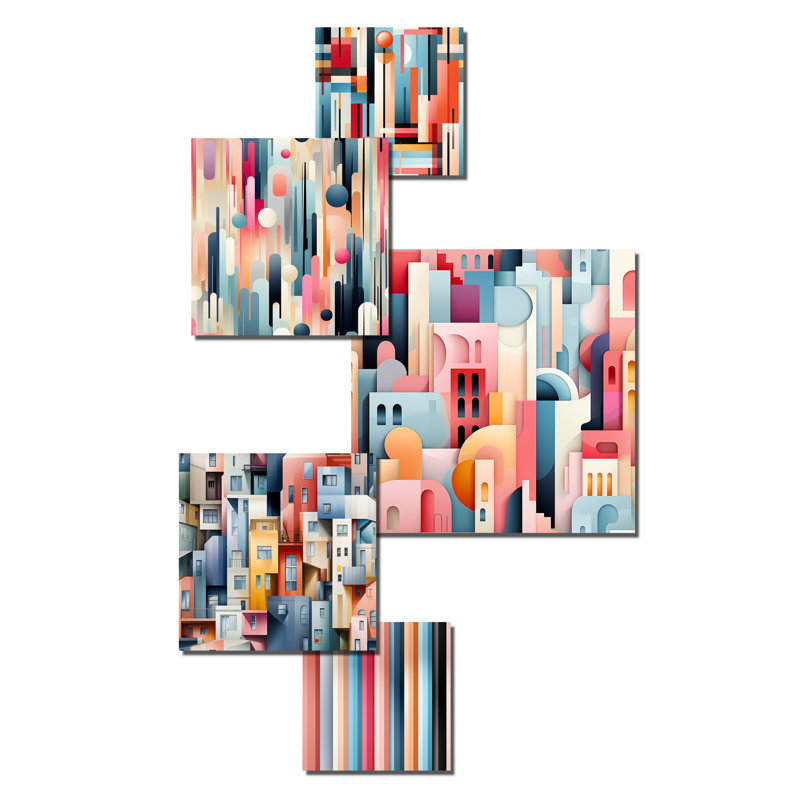 Covino - ensemble d'art abstrait mural de 5