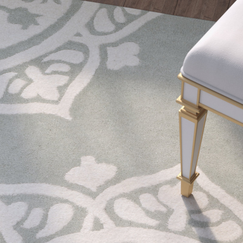 Cruz Hand Tufted Wool Geometric Rug, Rectangle 4' x 6'
