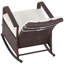 Chaise berçante d'extérieur en osier Outsunny (excluant la table)
