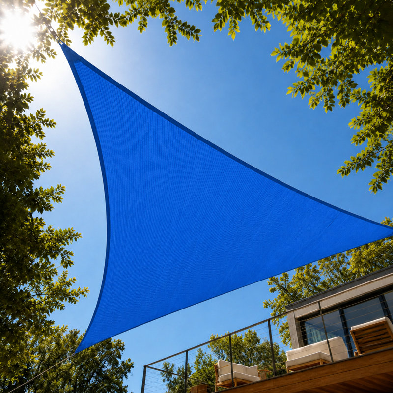 Toile d'ombrage triangulaire 22 ', Bleu, 9 pi x 9 pi x 9 pi