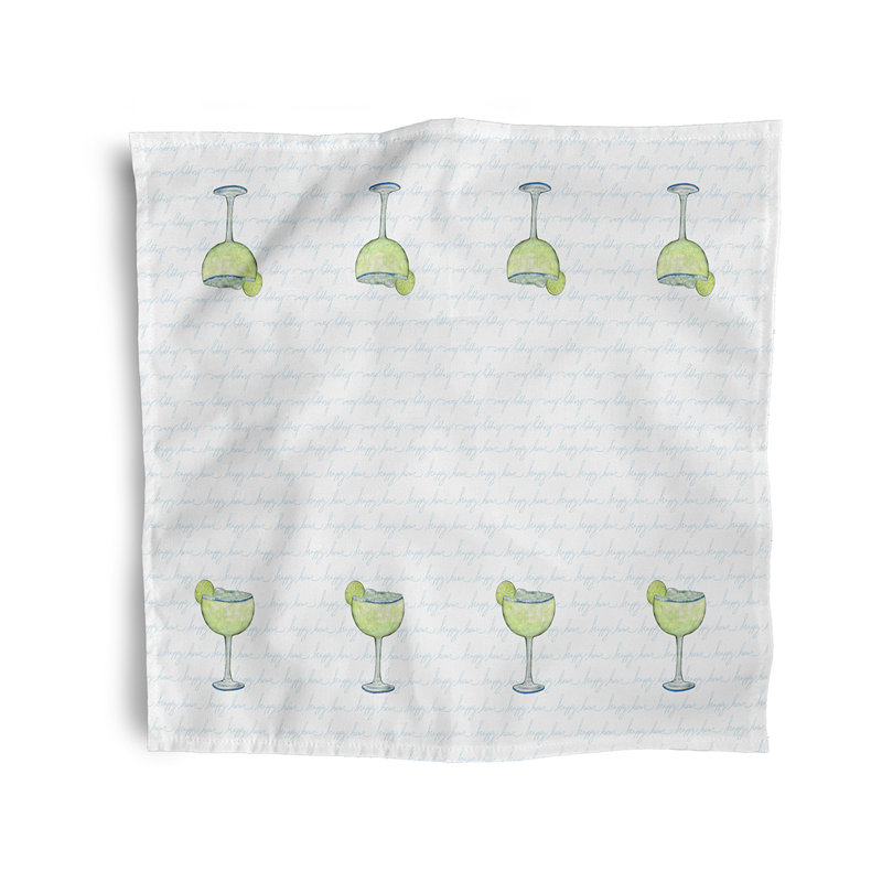 Tressie Polyester Square Napkin, Blue
