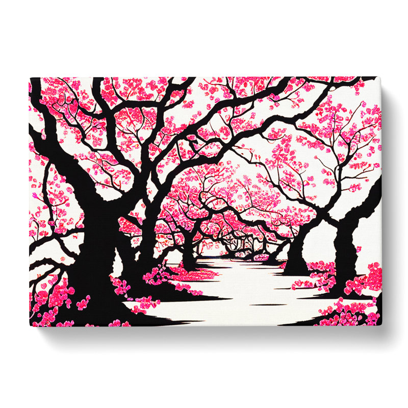Classic Cherry Blossom Trees - Wrapped Canvas, 50cm H x 76cm W x 3cm D