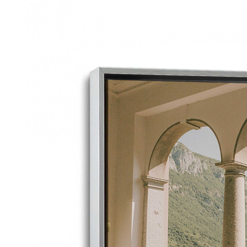 Tranquil Arches Stretched Canvas Print, 12.75" H x 18.75" W x 1.75" D, Polished Chrome Floater Framed, 1