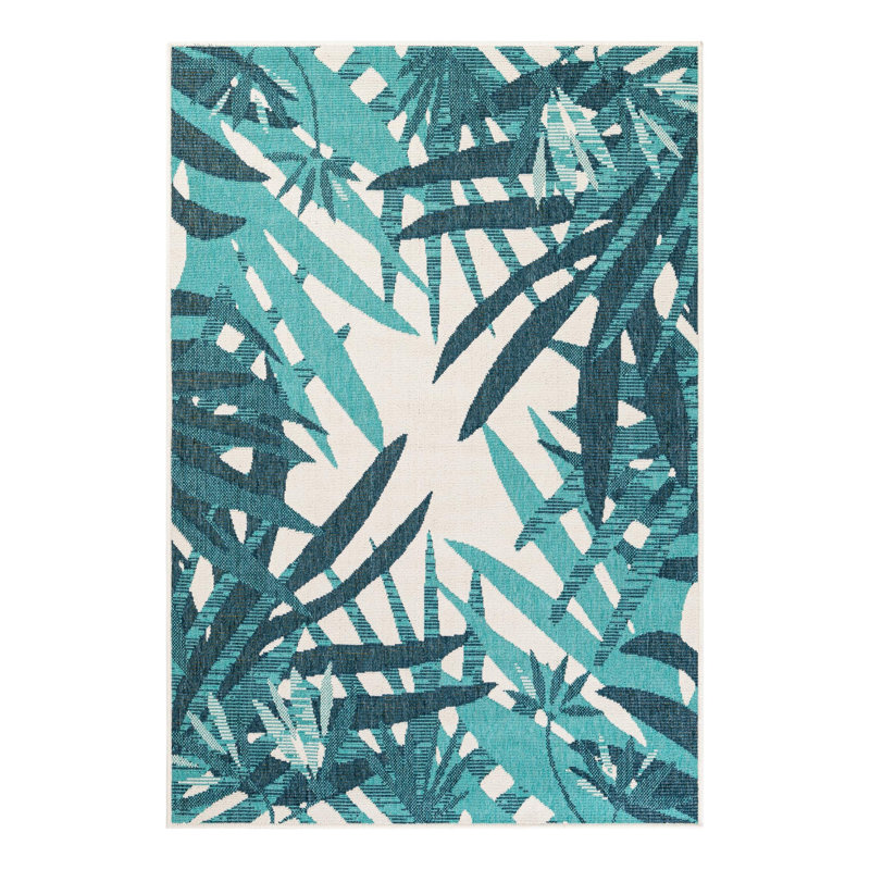 Indoor/Outdoor Botanical Area Rug, Rectangle 4'1" x 6'1"