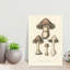 Agaricus Bulbosus Illustration. Medical Botany 1836 Retro Rustic Vintage Landscape Nature Wall Art Print 1 Piece Wrapped Canvas Wall Art-1022171561
