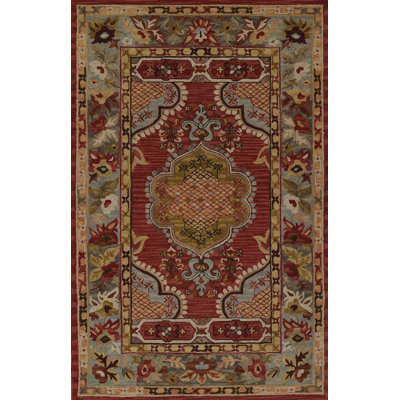 Momeni Tangier Traditional Medallion Red Area Rug