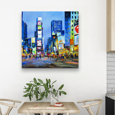 Cityscape in times square - 32"x32" art on canvas