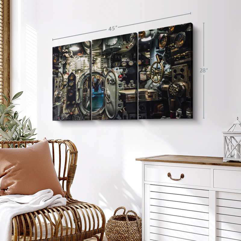 " Submarine Control Room ", 28" H x 45" W