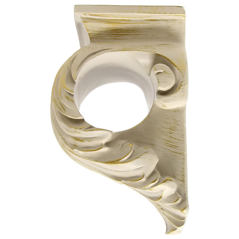 Brilon Polyresin Mounting Bracket, Gilded French White