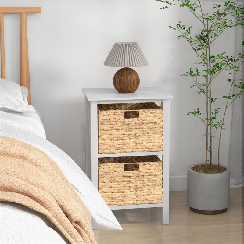 36cm W Metal Bedside Table