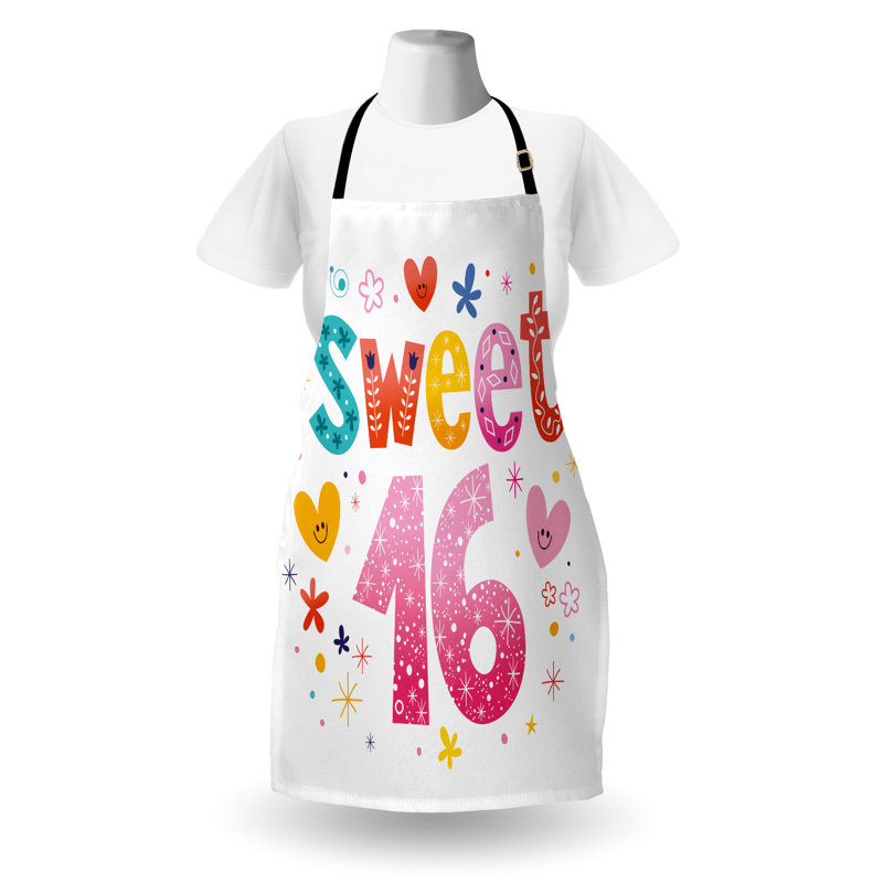 Multicolore, tablier coloré The Party Aisle ™ unisexe, fleurs de cœurs, taille adulte