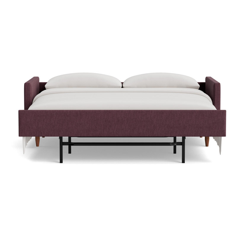 Skinny Fat Sofa Bed, Performance Weave - Aubergine