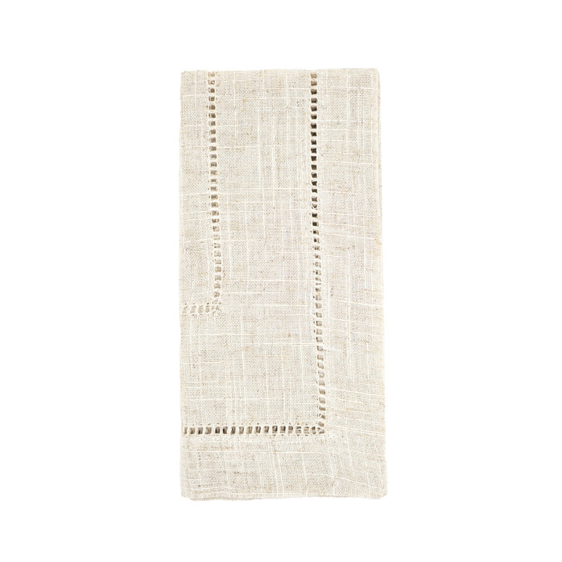 Linen Blend Toscana Double Hemstitched Napkin (Set of 12), 22" W x 22" L