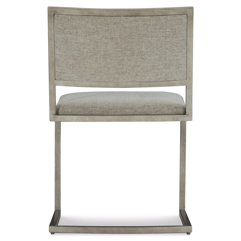 Ames Upholstered Side Chair in Glazed Silver