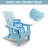 Oversized Folding Adirondack Chair, High-Back Textured Plastic Outdoor Patio Chairs with 400 lb Weight Capacity, Weatherproof & Fade-Resistant for Lawn, Garden, Deck, or Camping, Blue-64858598