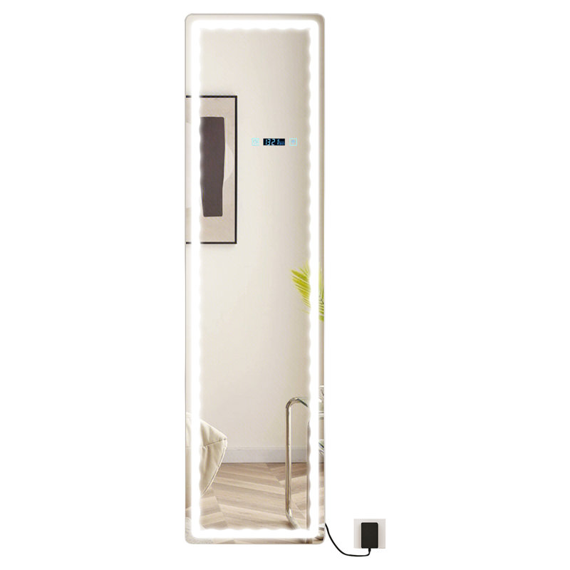 Miroir rectangulaire avec lumières Wrought Studio ™, 59 po x 16 po