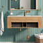 Meuble-lavabo et lavabo Modern Modern, grain de bois naturel, 48 po