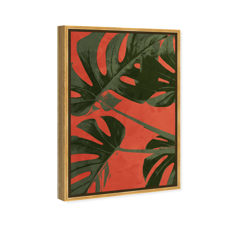 «Floral and Botanical Monstera Pop Botanicals», reproduction d'art sur toile, H 45 po x l 30 po x P 1,5 po