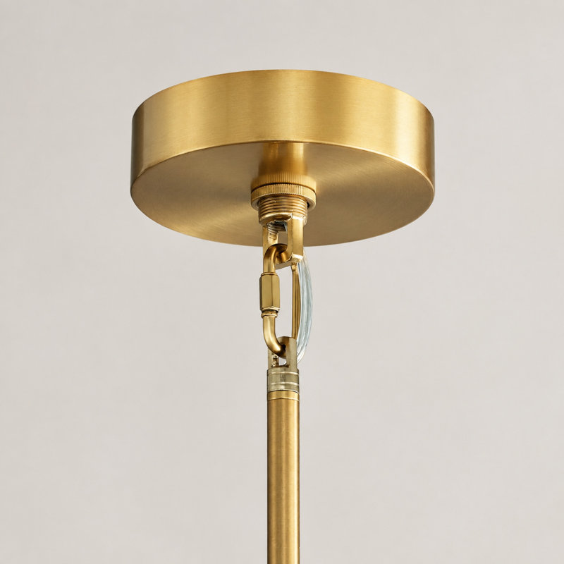 Lustre à 8 lumières de 91 cm (36 po) en forme de roue de chariot, tiges en verre, laiton vieilli, 36 po