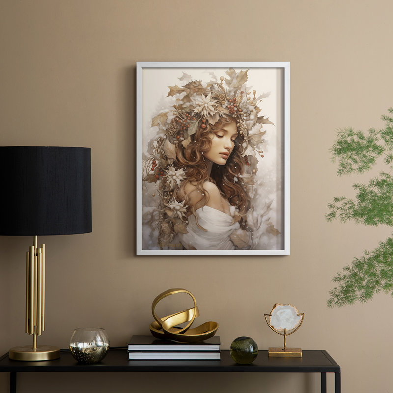 «Christmas Holiday», reproduction d'art encadrée DCC, H 21 po x l 17 po, Blanc