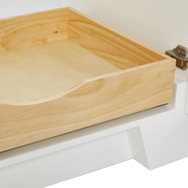 31 IN.  Single Bathroom Vanity, White, Carrara Quartz, Rectangle