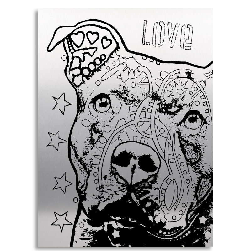 « consciencieux pitbull cb 1 », impression, H 22 po x l 16 po x P 1 po, Aucun mat, Sans cadre