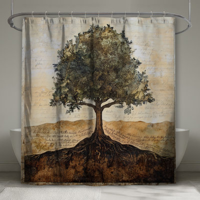 Tree With Roots Shower Curtains Extra Long