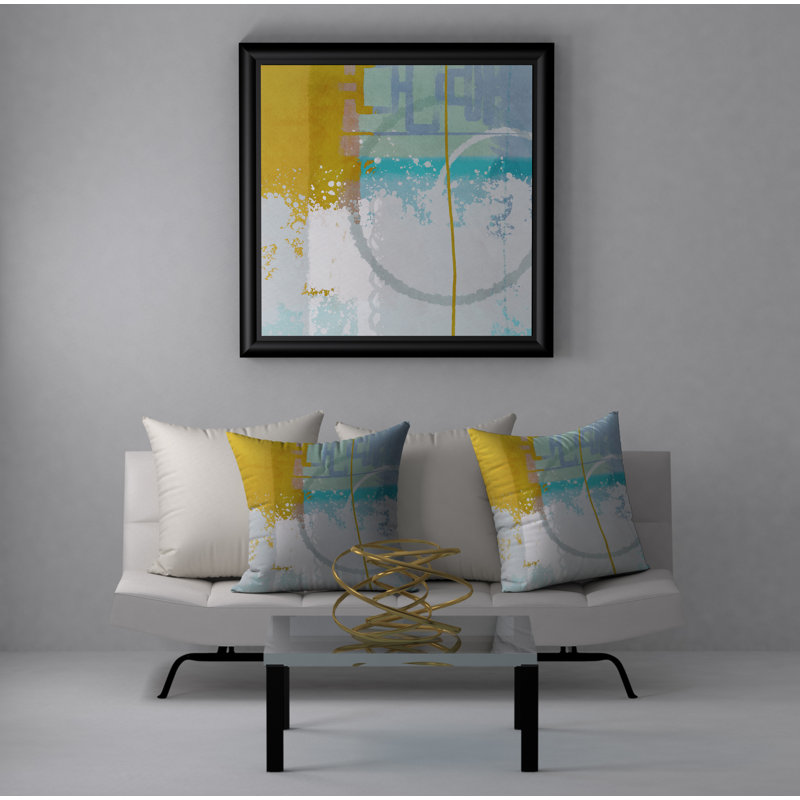 Coussin décoratif abstraite, 24" X 24"