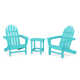 Classic Adirondack 3-Piece Set with South Beach 18" Side Table