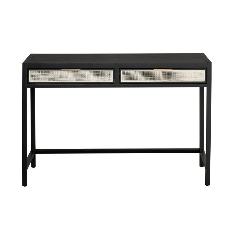 Pearman Solid Wood Base Writing Desk, Black