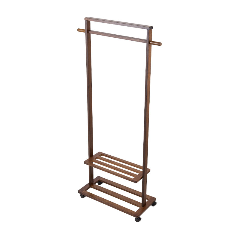 65.5cm Rolling Clothing Rack, Walnut