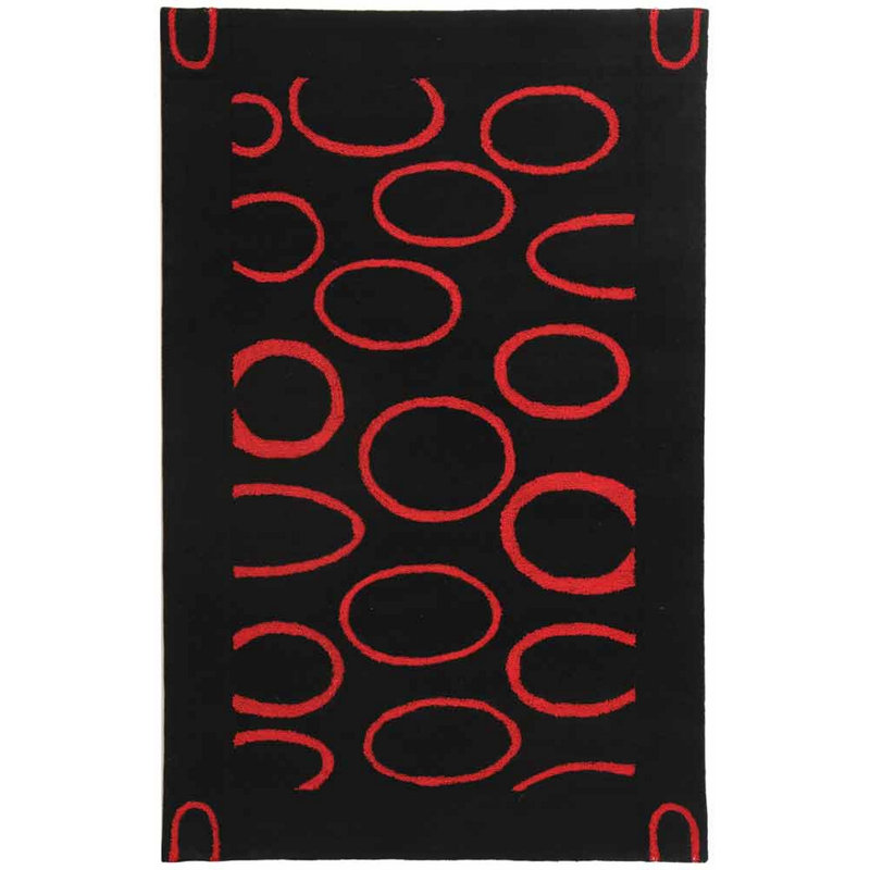 Amier Hand Tufted Wool And Viscose Rug, Rectangle 5' x 8'