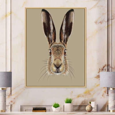 Portrait of Hare II - Traditional, reproduction d'art sur toile