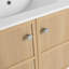 Meuble-lavabo mural 24 po avec lavabo en céramique et 2 portes à fermeture douce-1784722142