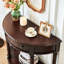 Console demi-ronde en bois massif