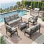 Ensemble de meubles de patio en métal 5 pièces-561599906-561599912