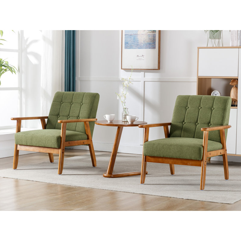 Fauteuil capitonné de 25,35 pouces de largeur, Vert